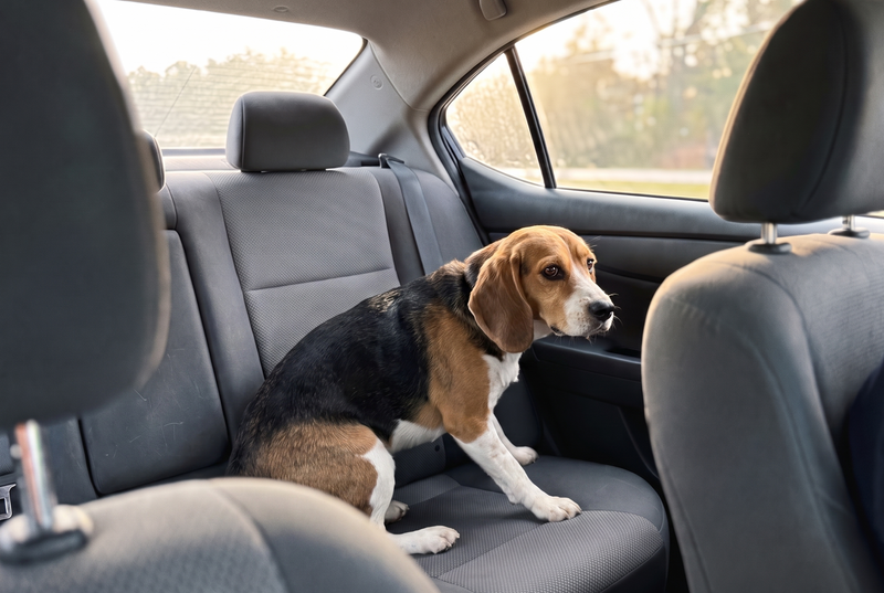 dog in car