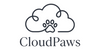 Logo of CloudPaws with a cloud and paw print design on a white background