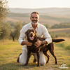 Marco T. with Labrador