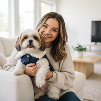 Sarah K. Testimonial - Woman with Shih Tzu