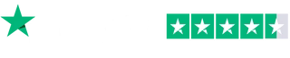 Five-star rating icon with a green star on a white background