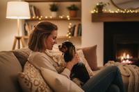 Woman with Cavalier King Charles Spaniel