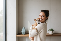 Woman with Italian Greyhound